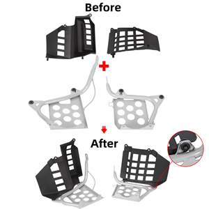 Paio di protezioni nere per tacco poggiapiedi per Yamaha Banshee 90-06 sinistra + destra Nerf bar - Product Image 2