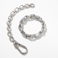Bracelet YF8215 haut de gamme, punk, étanche, anti-ternissement, en acier inoxydable, fait main, chaîne épaisse, fermoir à ressort