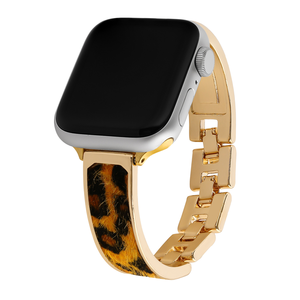 <span class=keywords><strong>Bracelet</strong></span> de montre en métal imprimé léopard à la mode pour <span class=keywords><strong>Apple</strong></span> <span class=keywords><strong>Watch</strong></span> 42mm 46mm 49mm IWatch Series 11 10 Ultra 3 <span class=keywords><strong>Bracelet</strong></span> de remplacement - Product Image 6