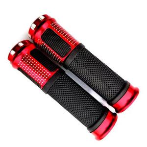 Puños de Manillar de Bicicleta de Aleación de Aluminio Rojos de 22.2mm, de Goma, para Bicicleta de Montaña, con Diseño de Gota de Agua - Product Image 1