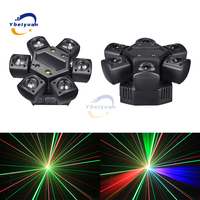 Projecteur LED 80W RGBW 4-en-1 à tête mobile, faisceau lumineux, laser, stroboscope, lumière pixel, DMX512 avec télécommande, pour DJ, discothèque, fêtes de Noël