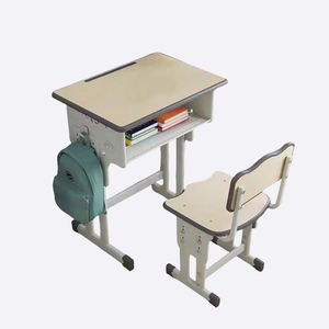 ชุดโต๊ะและเก้าอี้เรียนสำหรับเด็กนักเรียน วัสดุโลหะทันสมัย เหมาะสำหรับใช้ในบ้าน สำนักงาน ห้องนอน และเป็นเฟอร์นิเจอร์สำหรับโรงเรียน - Product Image 2