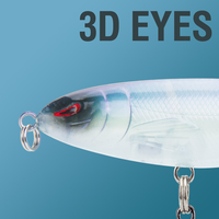 Leurre de pêche artificiel biomimétique rigide en ABS en forme de crayon avec hélice pour la pêche au maquereau dans les lacs, les mers et les plages
