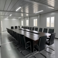 Conteneur de bureau en acier coloré à isolation thermique, maison conteneur modulaire préfabriquée personnalisée pour clinique