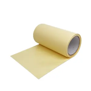 Rollo para hornear impermeable de papel de silicona con estampado Kraft amarillo único de China recubierto para troquelado electrónico para flexografía