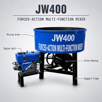 Bétonnière à cuve plate verticale de 400 L, modèle JW400, à moteur diesel