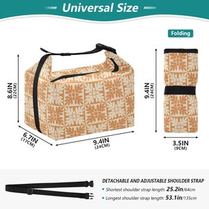 กระเป๋าเก็บความเย็นลาย Aloha Collection Hawaiian Yellow Ulu Quilt แบบพกพา พร้อมสายสะพายปรับระดับได้ - Product Image 3