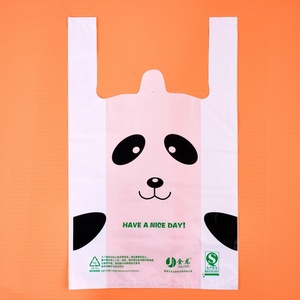 Customized Disposable Plastic Shopping Bag Thickened Tshirt Bags with Logo
