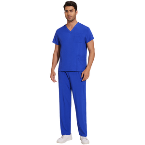 Divisa Ospedaliera in Cotone e Poliestere Sike, Set Medico Infermieristico con Maglia a Maniche Corte e Pantaloni - Product Image 2