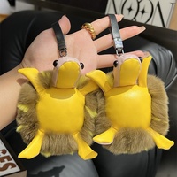 Joli petit jouet en peluche léger en fourrure de lapin, motif tortue de dessin animé, porte-clés, pendentif, décoration de sac, design original