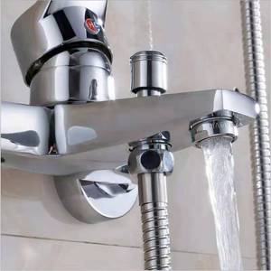 ชุดฝักบัวอาบน้ำติดผนังแบบโครเมียมสังกะสียอดนิยมจากโรงงานโดยตรง พร้อมชุดฝักบัวมือถือทันสมัย - Product Image 5