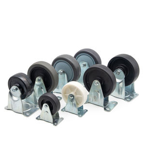 Juego de 4 ruedas giratorias de poliuretano naranja fiables, silenciosas y con rodamientos de bolas de precisión para carro de taller - Product Image 1