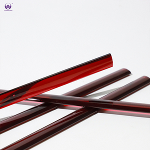 Borosilikatglas-Stab Becherglas-Rührstab für Lampwork-Glas Laborgebrauch TYGLASS Marke Strike Red Flachstab - Product Image 3