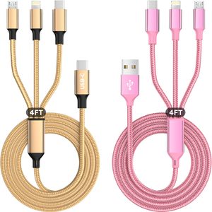 100W High-Speed 5 in 1 Data <b>Cable</b> Fast Charging Nylon Braided Multifunction <b>USB</b> Type C Charger <b>Cable</b> <b>USB</b> <b>Cable</b> - Product Image 1