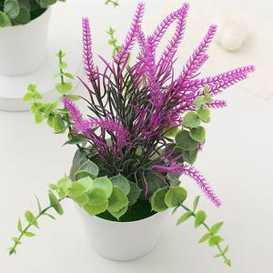 Plante verte artificielle <span class=keywords><strong>en</strong></span> <span class=keywords><strong>pot</strong></span> de <span class=keywords><strong>lavande</strong></span>, décoration d'intérieur pour salon, vente chaude transfrontalière pour la remise de diplômes - Product Image 4