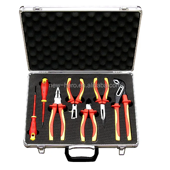 Hot Selling 7 Piece Pack Soft Grip Handle 1000 V Voltage VDE Pliers Insulated Tool Set 1000V AC Electrical Screwdriver Tools Kit