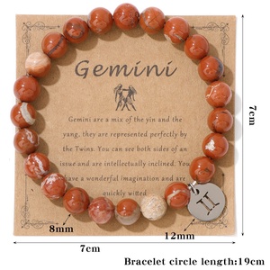Nueva pulsera del zodiaco chino, pulsera de cuentas de piedra Natural de 8mm para hombres y mujeres, abalorio de moda, regalo de joyería al por mayor - Product Image 5