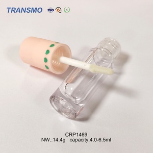 Tube de brillant à lèvres en plastique transparent, emballage transparent, teinte à lèvres, brillant à lèvres, huile nourrissante pour les lèvres avec de grands applicateurs 4,0-6,5 ml - Product Image 1