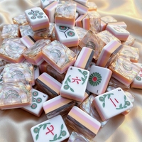 Nouvelles tuiles de mahjong portables en acrylique de luxe américaines modernes personnalisées pour le poker et le divertissement