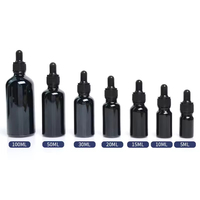 Flacon cosmétique en verre noir, flacon de sérum, flacon de lotion, flacon pulvérisateur, emballage rechargeable pour soins de la peau