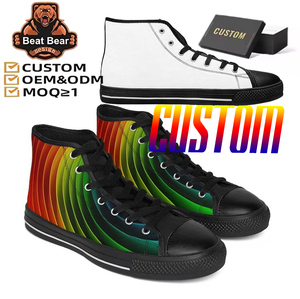 Phụ Nữ Của Cao Top Vải Giản Dị Giày Tùy Chỉnh Bán Buôn Trống Đi Bộ Phong Cách Cho Phụ Nữ Tùy Chỉnh Vải Thời Trang Giày - Product Image 1