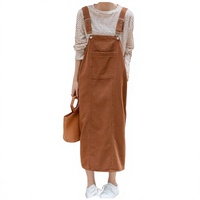 Rok Jumper Overall Denim All-in-One Model Longgar Tinggi Ketebalan Sedang Musim Semi Musim Panas Musim Gugur Model Pakaian Jalanan 453
