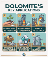 Granulés de Dolomite pour le Contrôle du pH en Aquaculture, Exportation Inde, pour le Traitement de l'Eau, Application de Conditionnement du Calcium, du Magnésium et des Minéraux