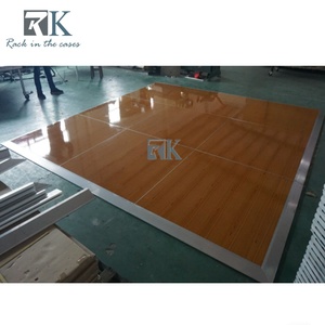 พื้นเต้นรำ PVC สีเหลืองลายไม้แพร์วูด ดีไซน์ทันสมัย คุณภาพสูง ถอดประกอบได้ เหมาะสำหรับงานพิธี - Product Image 2