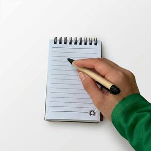 Carnet de notes à spirale supérieure de 80 feuilles avec stylo, <span class=keywords><strong>bloc</strong></span>-notes de poche en kraft 80 g/m² pour cadeaux promotionnels - Product Image 4
