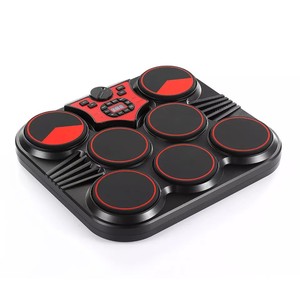 Electronic <b>Drum</b> Set Portable Silicone Jazz <b>Drum</b> Noiseless Desktop With Adjustable Stand Usb Charging - Product Image 4