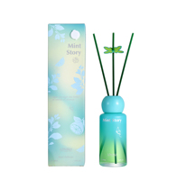 Diffuseur de roseaux Lovali à la menthe fraîche 100ML Parfum rafraîchissant au menthol Désodorisant pour bureau, chambre à coucher, petits espaces