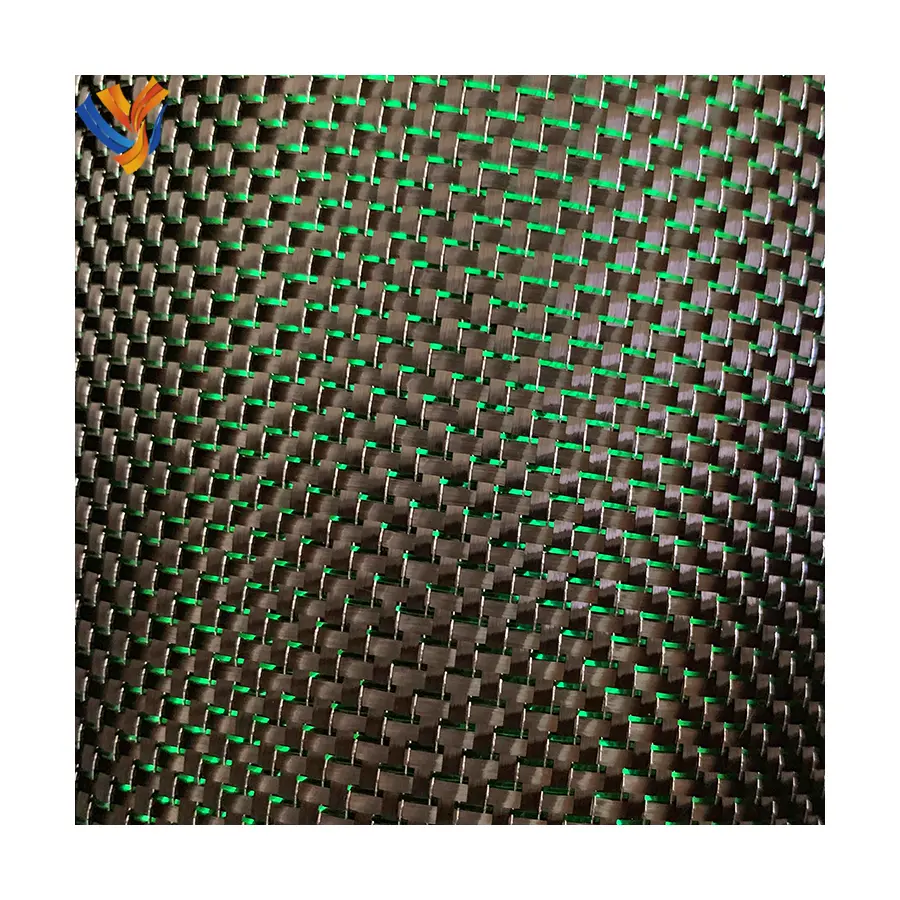 Custom gold silver red blue green purple glitter colored carbon fiber cloth fabric