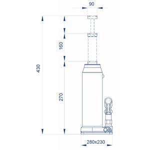 Elevador hidráulico de botellas OMCN 130A, elevación de 430mm, capacidad de 50.000 kg - Product Image 4