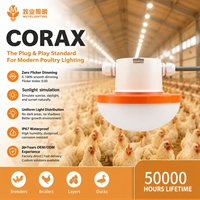 Solution d'éclairage avicole moderne : Lumière LED pour ferme 48V DC, système dimmable pour poulailler, simulation dynamique de la lumière du jour