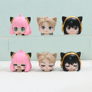 Venta al por mayor 4CM 6 Uds Anime japonés figura 6 Uds Premio juguetes <span class=keywords><strong>mentira</strong></span> estatuas Figura PVC Anime figura para Gashapon máquina de juego - Product Image 1