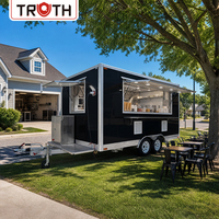 Remorque de restauration mobile Truth entièrement équipée pour le café, les burgers, les frites, la crème glacée, le barbecue – Idéale pour le commerce de vente ambulante