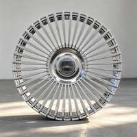 Nouvelle jante en alliage d'aluminium forgée monobloc polie sur mesure pour course, multi-rayons, 17-22 pouces, 5x120