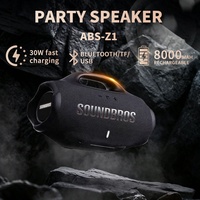 Altavoz Inalámbrico BT ABS-Z1 OEM, Altavoz Ovalado de Escritorio, 130W, Supergraves, Gran Potencia, Altavoz Portátil para Fiestas con Luz LED