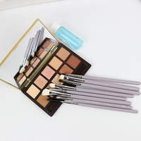 LEISHANG — Kit de pinceaux de maquillage, Eyeliner et faux-cils, poudre de fond de teint, produit cosmétique pour lèvres et ombres à paupières, 10 pièces