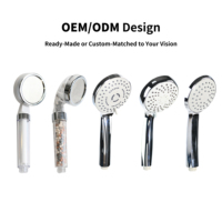 Ensemble de douche moderne en PVC blanc givré avec filtre, pomme de douche à main, sortie unique, finition chromée pour salle de bain, hôtel