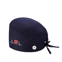 Bonnets chirurgicaux doublés satin pour infirmières – Confortables, respirants, avec boutons – Bonnets de travail médicaux pour hôpitaux, cliniques, imprimés ECG