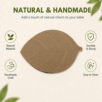 Set de table rustique en jute et lin naturel tissé à la main, résistant à la chaleur, antidérapant, emballé en carton pour la maison, la cuisine et la salle à manger