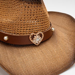 Sombrero de Paja Estilo Vaquero Occidental, Retro, Étnico, Europeo, Americano, Jazz, para Viajes al Aire Libre, Casual, con Ala Curva, para Protección Solar - Product Image 6