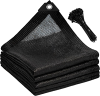 Toile d'ombrage noire avec œillets, bâche pare-soleil anti-UV pour terrasse, porche, balcon, jardin, animaux domestiques