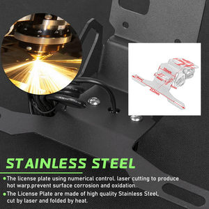 XXUN <span class=keywords><strong>precio</strong></span> de fábrica soporte de motocicleta soporte de matrícula cola ordenada para Kawasaki Ninja650/<span class=keywords><strong>Z650</strong></span> 2017 2018 2019 2020 2021 22 23 - Product Image 3