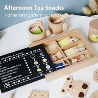 Maison de jeu éducative interactive en bois pour enfants garçons et filles cantine thé de l'après-midi collations familiales dans une boîte
