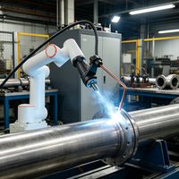 Robot Las Kolaboratif 6 Axis Canggih, Mesin Las MIG, Solusi Pengelasan Pintar Tanpa Pengajaran, Radius Kerja 1900mm