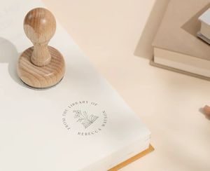 Nouveau design de haute qualité en gros livre amant bibliothèque auto-encreur selfink affranchissement personnalisé logo personnalisé <span class=keywords><strong>timbre</strong></span> en bois - Product Image 3