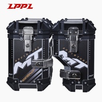 Offre Spéciale : Ensemble de 3 Valises en Alliage d'Aluminium Étanche et Antirouille (45L+38L+32L) pour Top Case Moto – Compatible Tous Types de Motos