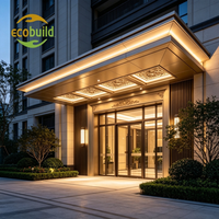 Panneaux composites en aluminium de 4 mm, plaque ACP Alucobond pour les murs intérieurs et extérieurs, signalétique d'entrée d'hôtel et façade de rue